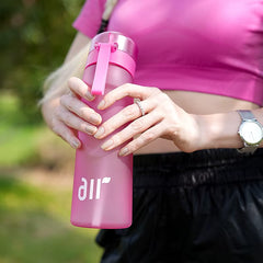 1Pc Air Water Bottle with 1Pc Random Flavor Pods Portable Transparent with Straw Leak Proof Suitable for Outdoor Sports