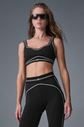 Airlift High-Waist Heart Throb suit- Noir et Blanc